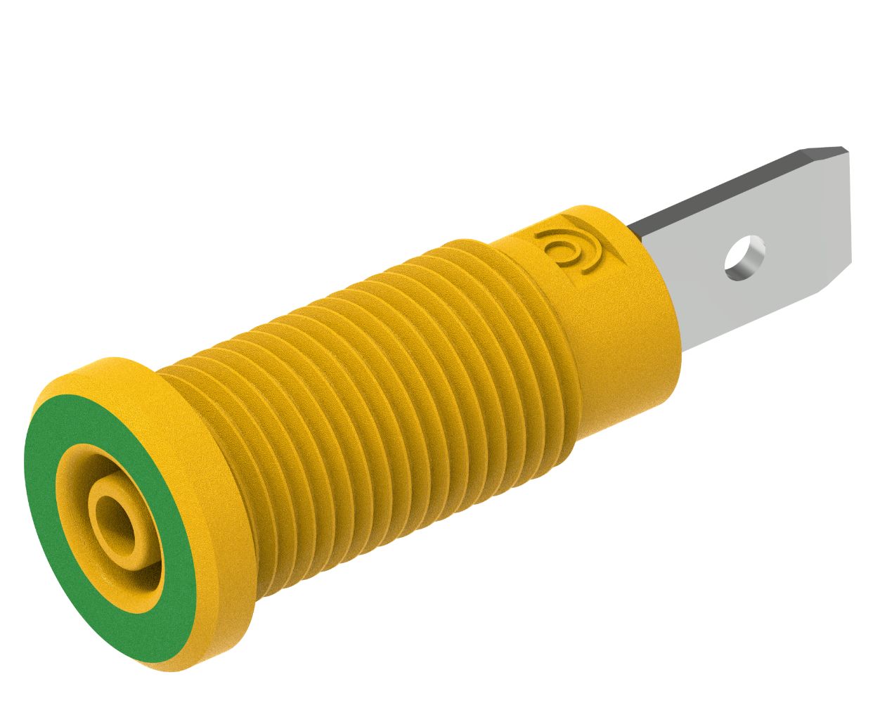 Electro PJP Green/Yellow Female Banana Socket, Plug In Termination, 10A, 600V