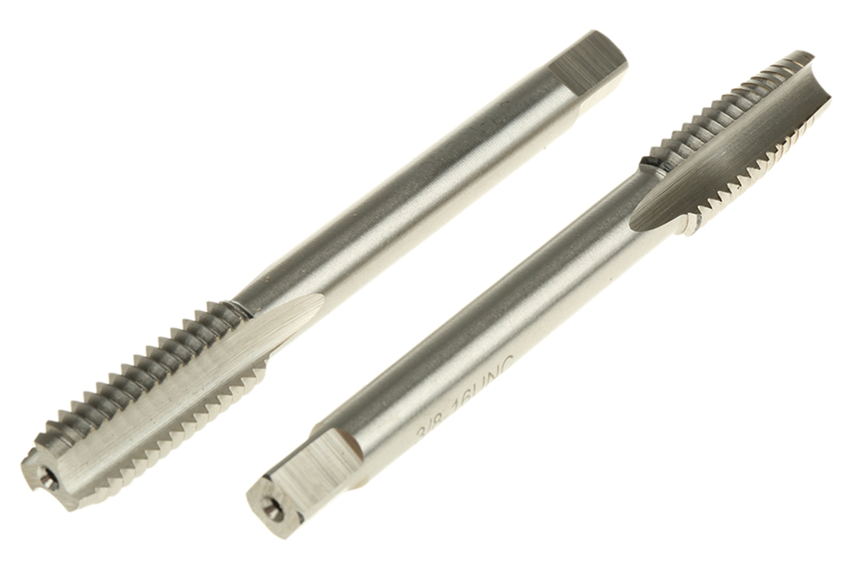 RS PRO Tap Set HSS 2-Piece UNC Standard Hand Tap 3/8-16 UNC Thread
