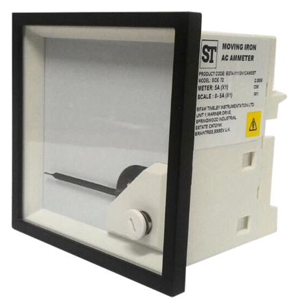 Sifam Tinsley Analogue Panel Ammeter 5A AC, 72mm x 72mm Moving Iron