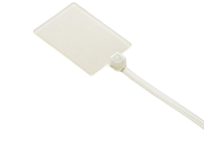RS PRO Cable Ties, 350mm x 4.8mm, Natural Nylon, Pk-100