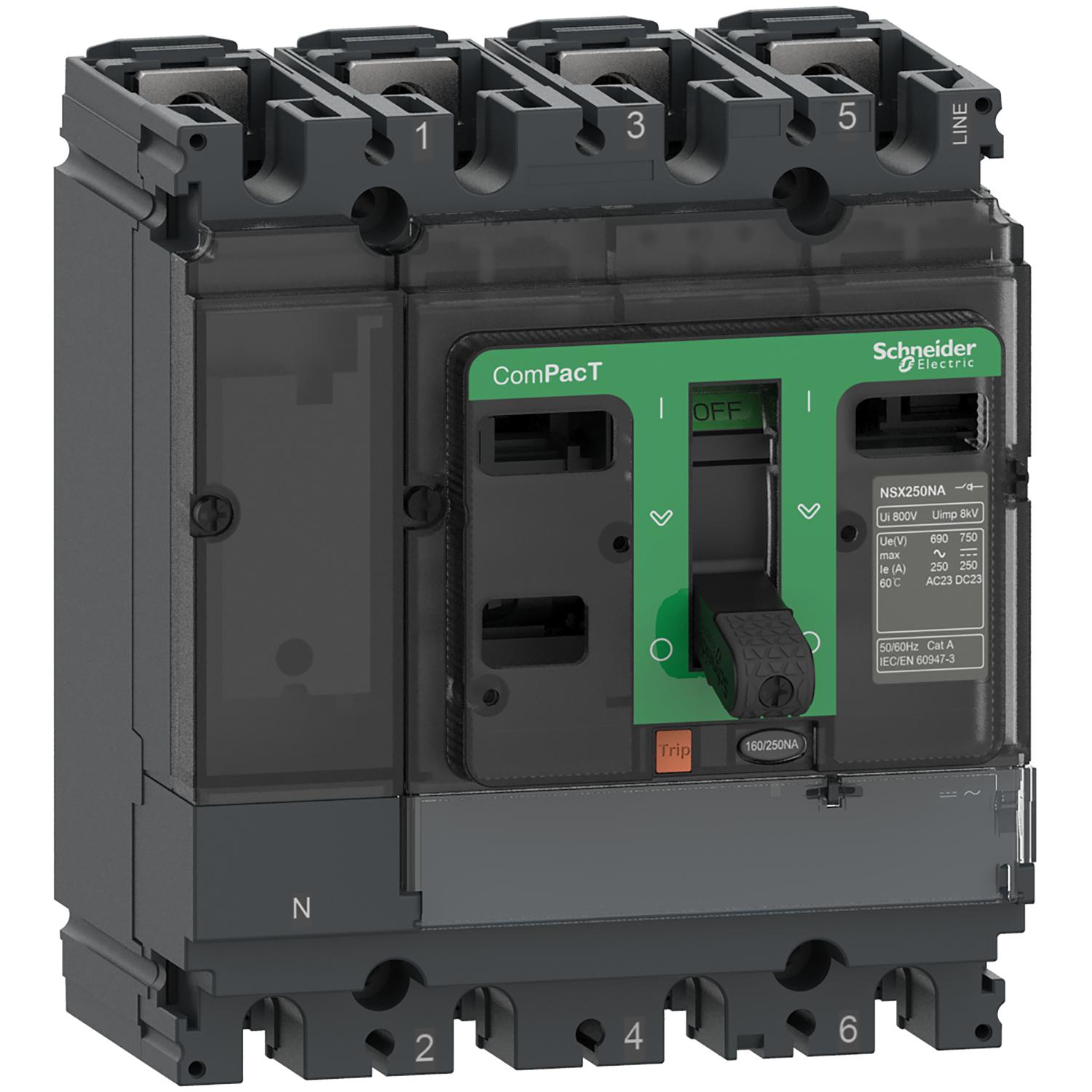 Schneider Electric Fuse Switch Disconnector, 4 Pole, 100A Max Current, 100A Fuse Current