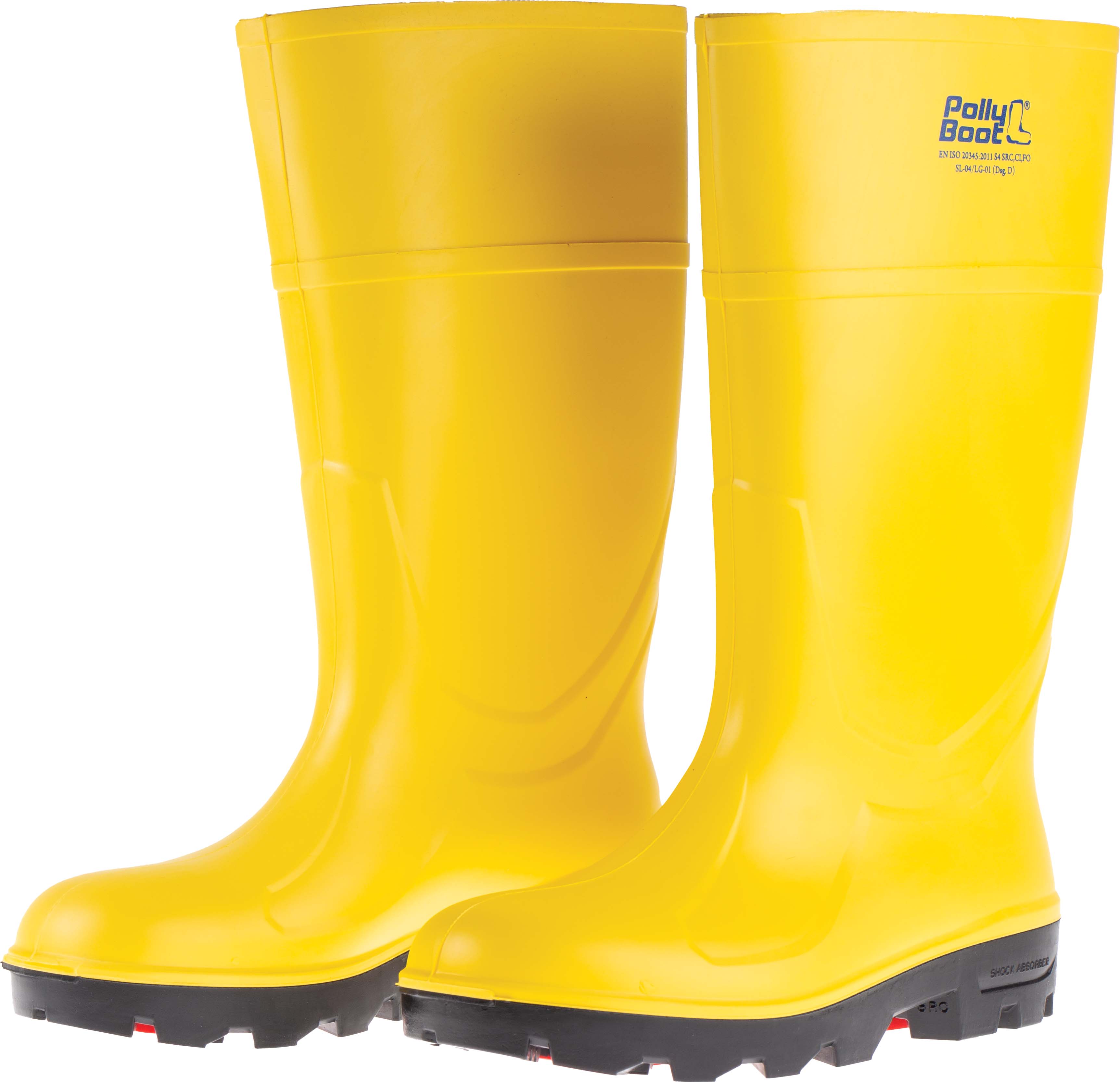 Pollyboot Yellow Steel Toe Capped Unisex Safety Boot, UK 6, EU 39