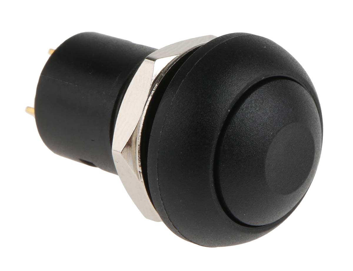 RS PRO Miniature Push Button Switch, Latching, PCB, 13.6mm Cutout, SPST, 30V dc, IP67
