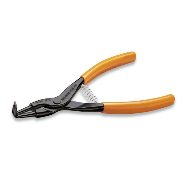BETA Circlip Pliers, 135 x 1.3 mm Overall, Bent Tip, 12mm Jaw