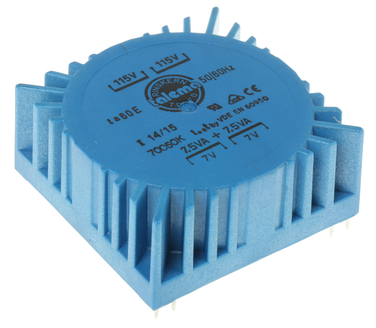 Nuvotem Talema 115 V ac, 230 V ac, 2 x 7V ac Toroidal Transformer, 15VA 2 Output