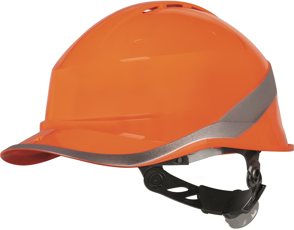 Delta Plus DIAMOND VI WIND Orange Hard Hat, Ventilated