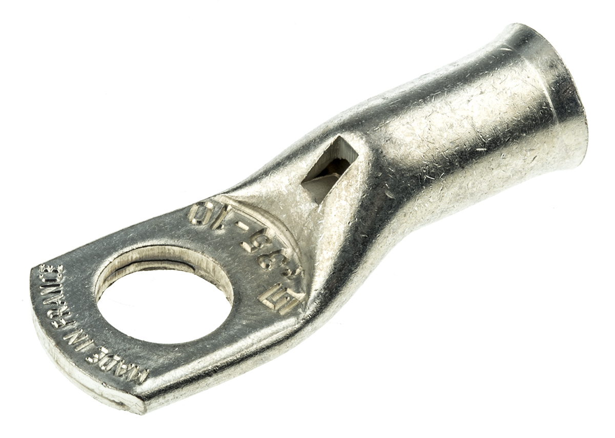 TE Connectivity, XCT Uninsulated Ring Terminal, 10mm Stud Size, 35mm² to 35mm² Wire Size