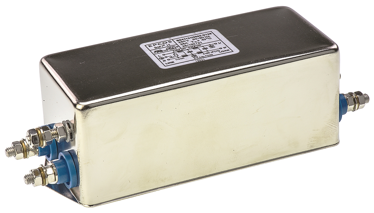 EPCOS, B84113H 36A 250 V ac/dc 50 → 60Hz, Chassis Mount EMC Filter, Screw, Single Phase