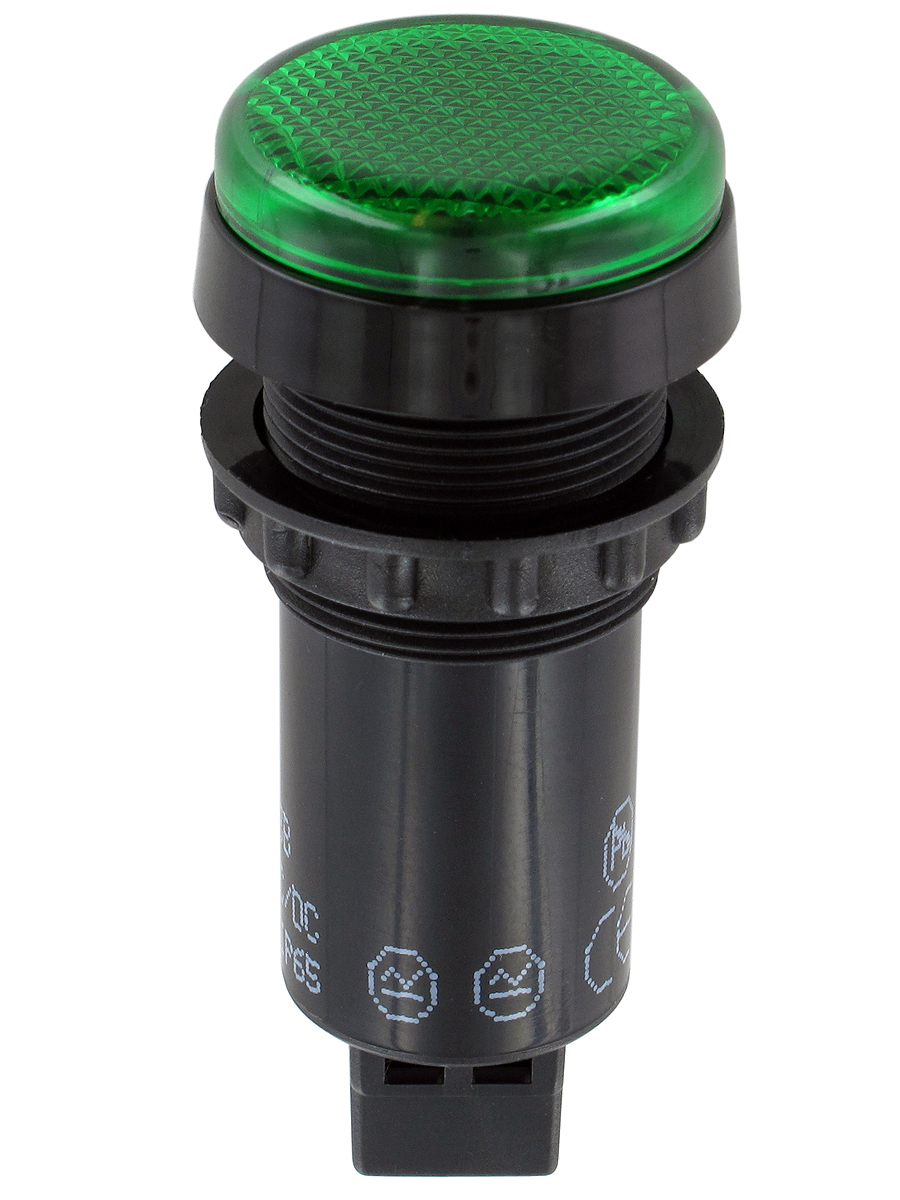 Sloan Green Panel Mount Indicator, 12V, 22mm Mounting Hole Size