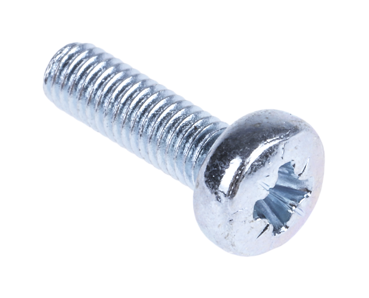 RS PRO Pozi M3 Pan Steel Machine Screws DIN 7985 x 10.0mm