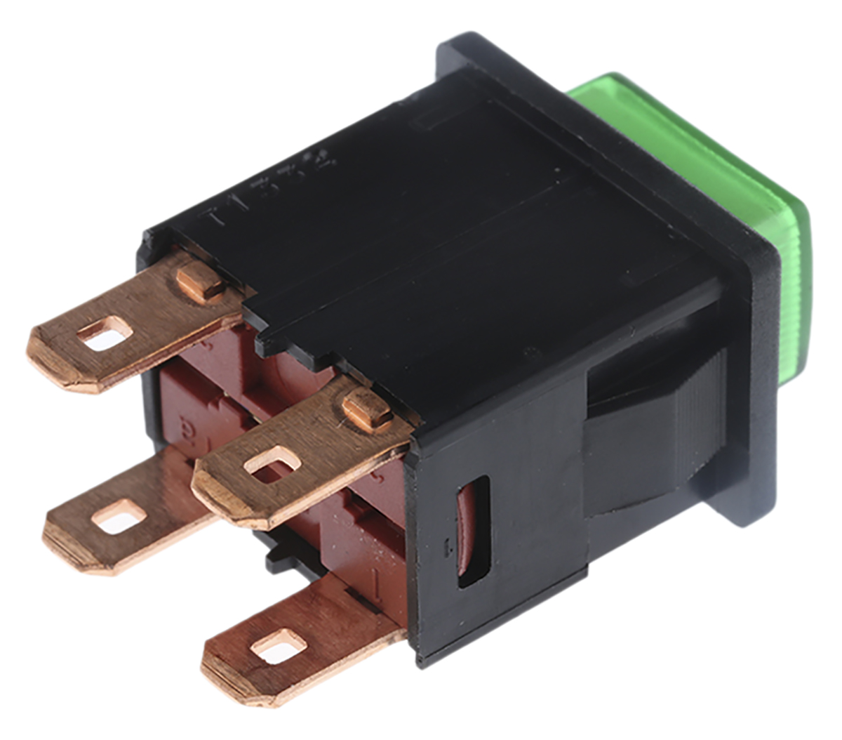 Marquardt Illuminated Push Button Switch, Latching, DPDT, Green LED, 230V