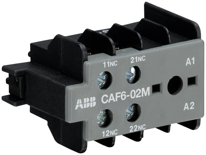 ABB Auxiliary Contact, 2 Contact, 2NC, Front Mount CAF6-02M