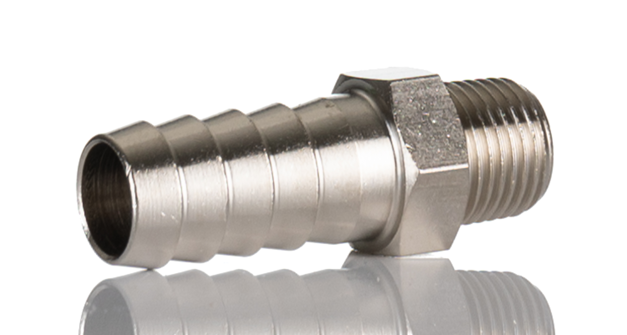 RS PRO Hose Connector Hose Tail Adaptor, BSPT 1/8in 10mm ID, 5 MPa, 50 bar