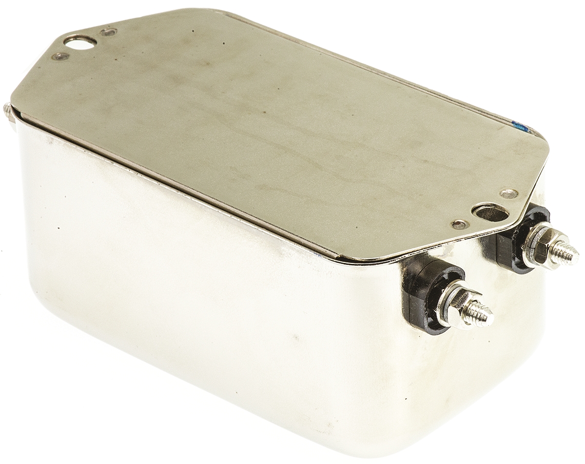 Schaffner, FN2090 30A 250 V ac/dc 0 → 400Hz, Chassis Mount EMI Filter, Stud, Single Phase