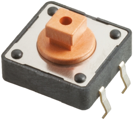 Wurth Elektronik Pink Button Tactile Switch, SPST 50 mA @ 12 V dc 3.8mm Through Hole