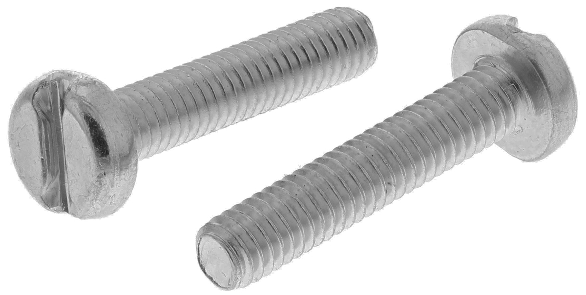 RS PRO Slot M4 Pan Steel Machine Screws DIN 85 x 20.0mm