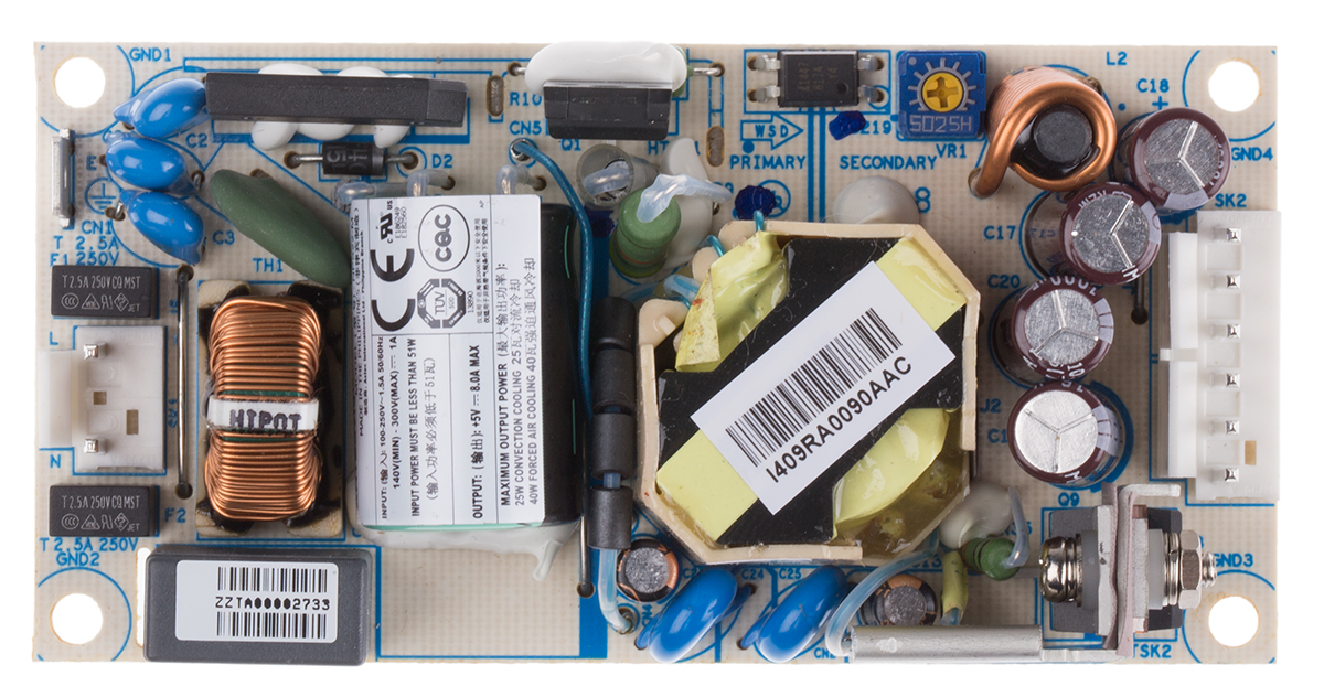Artesyn Switching Power Supply, NPS22-M, 5V dc, 8A, 25W, 1 Output, 127 → 300 V dc, 90 → 264 V ac Input