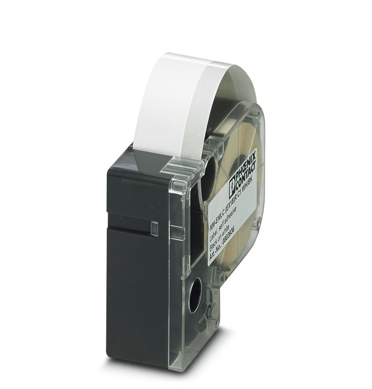Phoenix Contact MM-EMLC Black on White Label Printer Tape, 6 m Length, 18 mm Width, 6m Label Length, 18mm Label Width