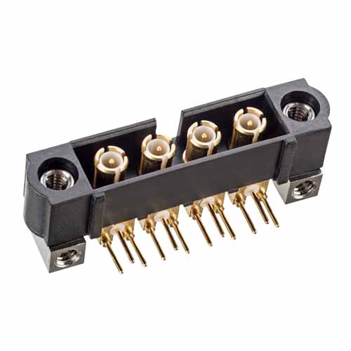 HARWIN M80 Series Horizontal PCB Mount PCB Socket, 4-Contact, 1-Row, 4mm Pitch, Crimp Termination