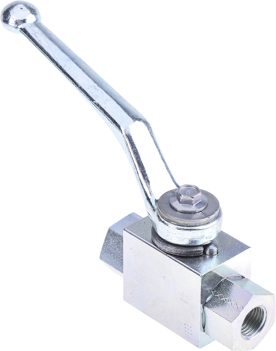 RS PRO Zinc Passivated Steel Hydraulic Ball Valve G 1/4