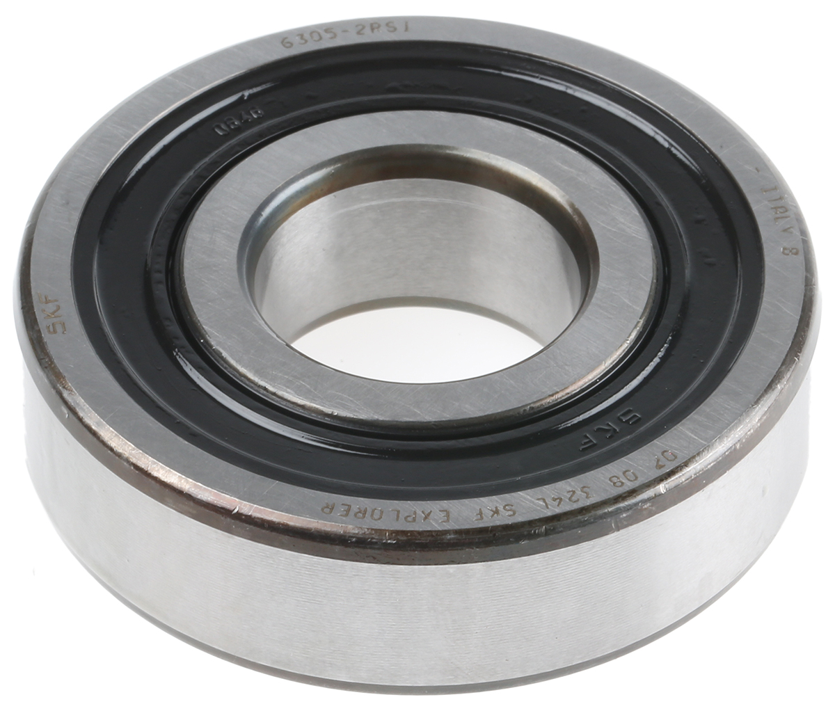SKF 6305-2RS1 1 Row Ball Bearing - 25 mm ID, 62 mm OD