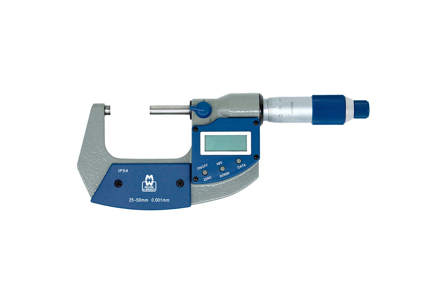 Moore & Wright MW201-02DAB External Micrometer, With UKAS Calibration