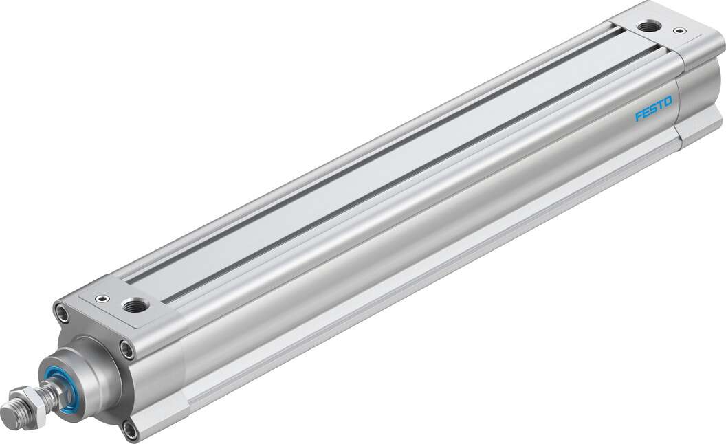 Festo Pneumatic Piston Rod Cylinder - 1383588 63 mm Bore, 400 mm DSBC Series, Double Acting Acting