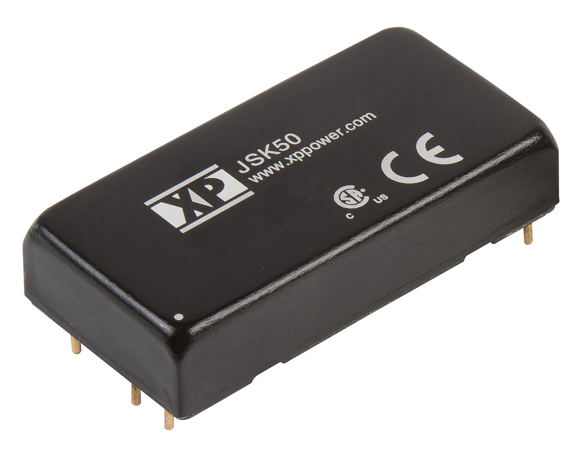 XP Power JSK50 DC-DC Converter, 24V dc/ 2.08A Output, 9 → 18 V dc Input, 50W, Through Hole, +105°C Max Temp