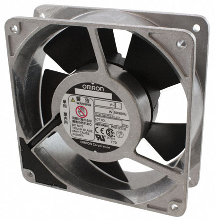Omron R87F Series Axial Fan, 200 V ac, AC Operation, 162m³/h, 16W, 105mA Max, 120 x 120 x 38mm