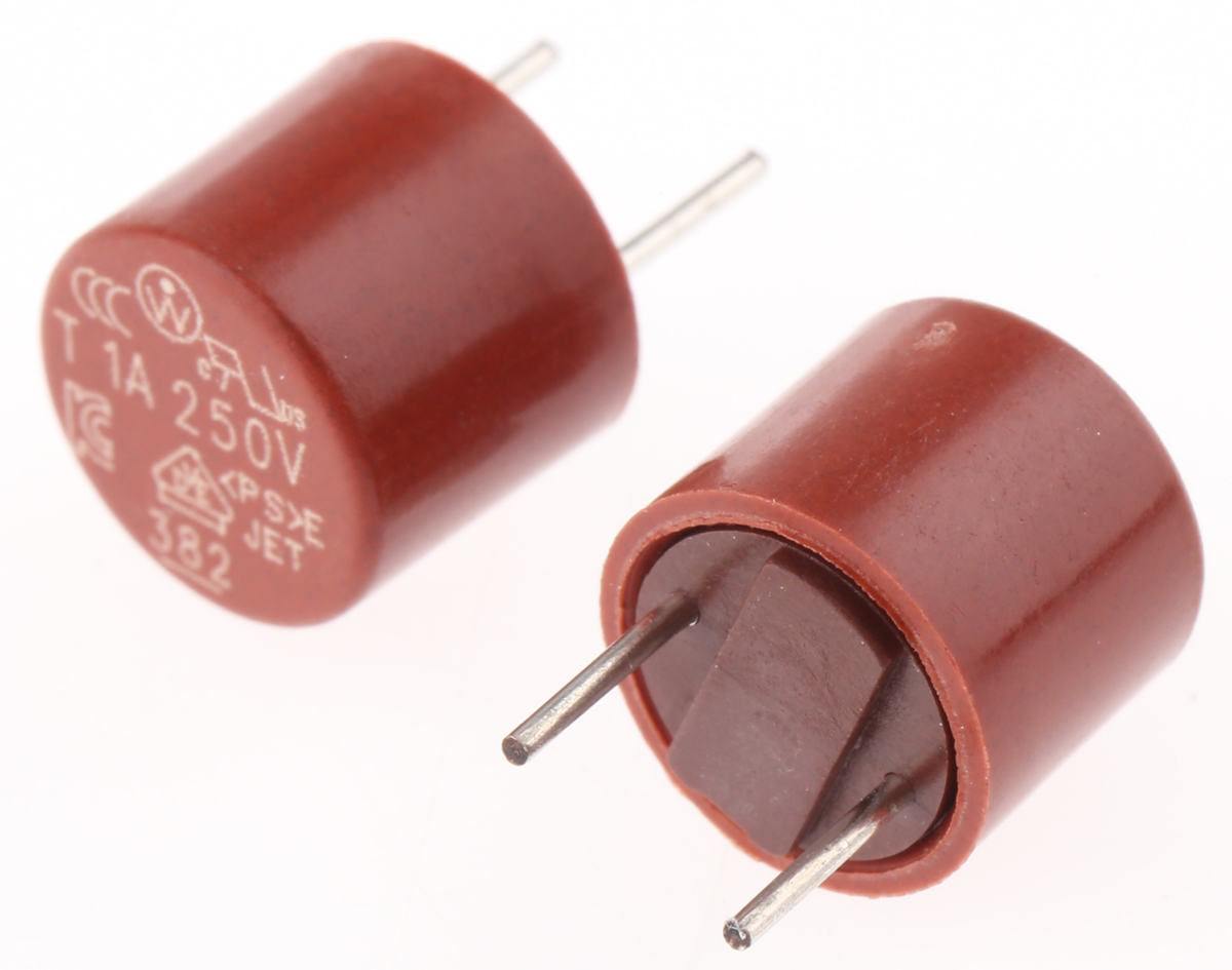 Wickmann PC Board Non Resettable Fuse, Radial 1A, 250V ac