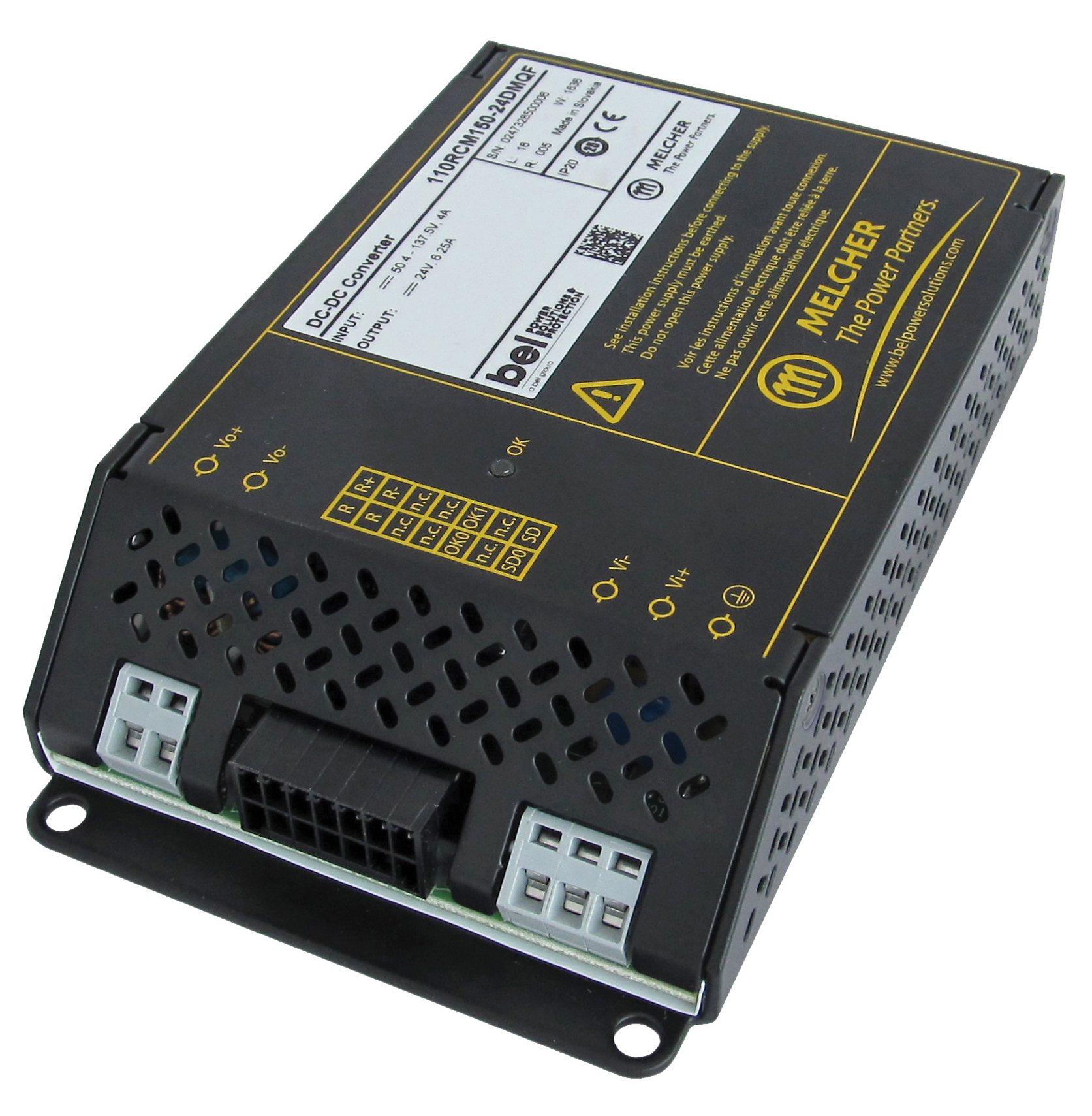 BEL POWER SOLUTIONS INC RCM500 DC-DC Converter, 24V dc/ 21A Output, 77 → 137.5 V dc Input, 500W, Chassis Mount,
