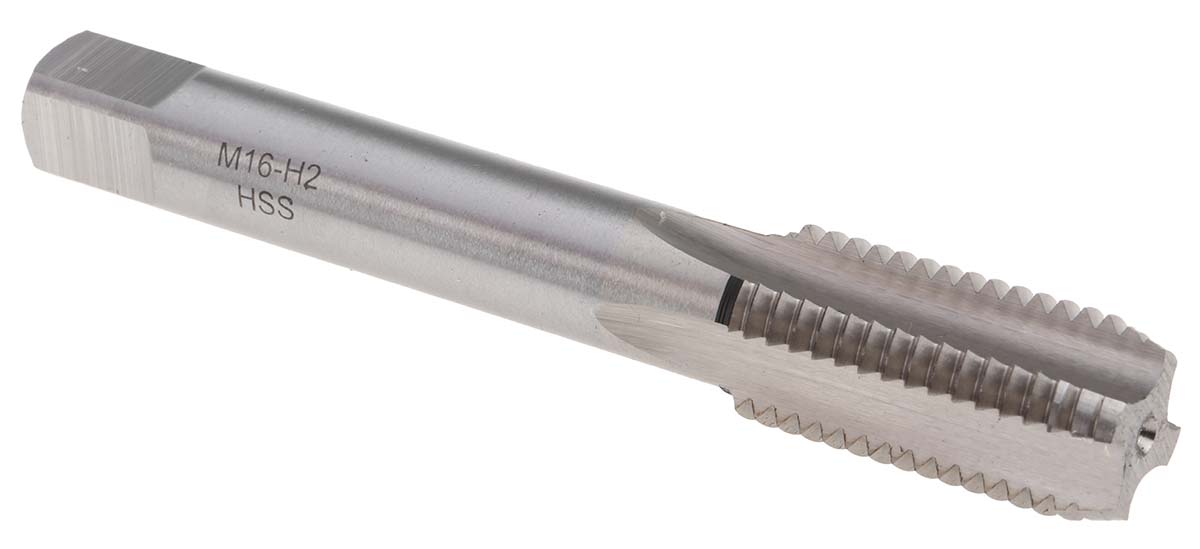 RS PRO Tap Set HSS 2-Piece 2mm Pitch Metric Standard Hand Tap M16 Thread