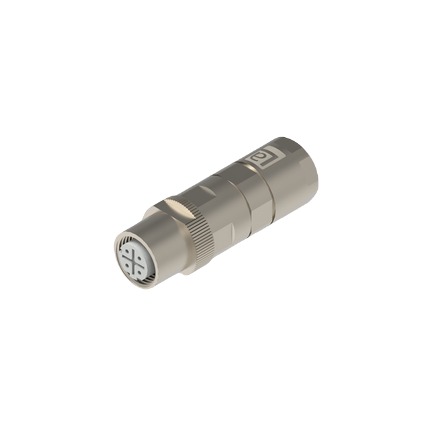 Lumberg Automation M12 Crimp Rail Series Ethernet Connector, Cable, Cat5 Straight