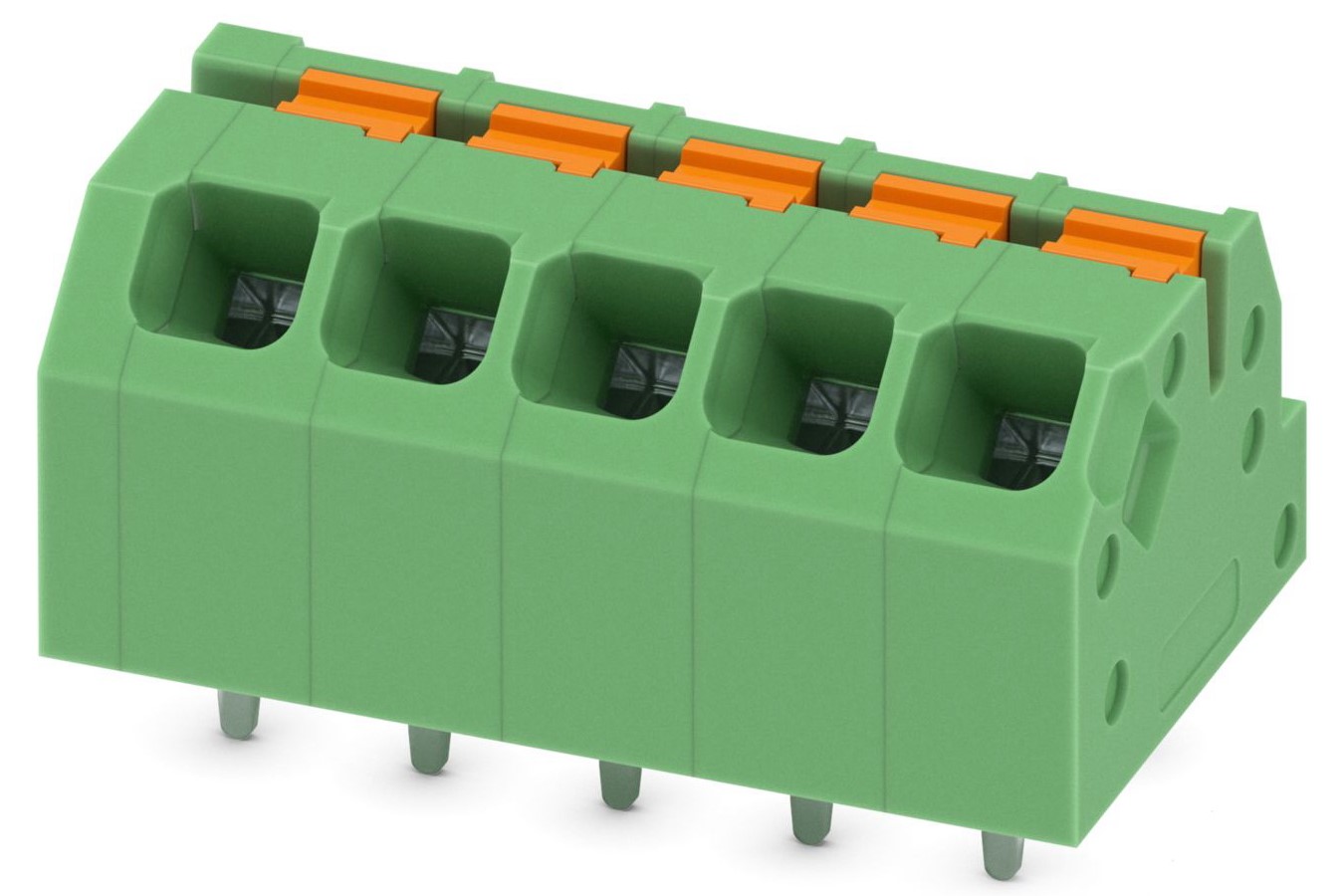 Phoenix Contact SPTAF 1/ 5-3.5-IL Series PCB Terminal Block, 5-Contact, 3.5mm Pitch, Through Hole Mount, 1-Row, Screw