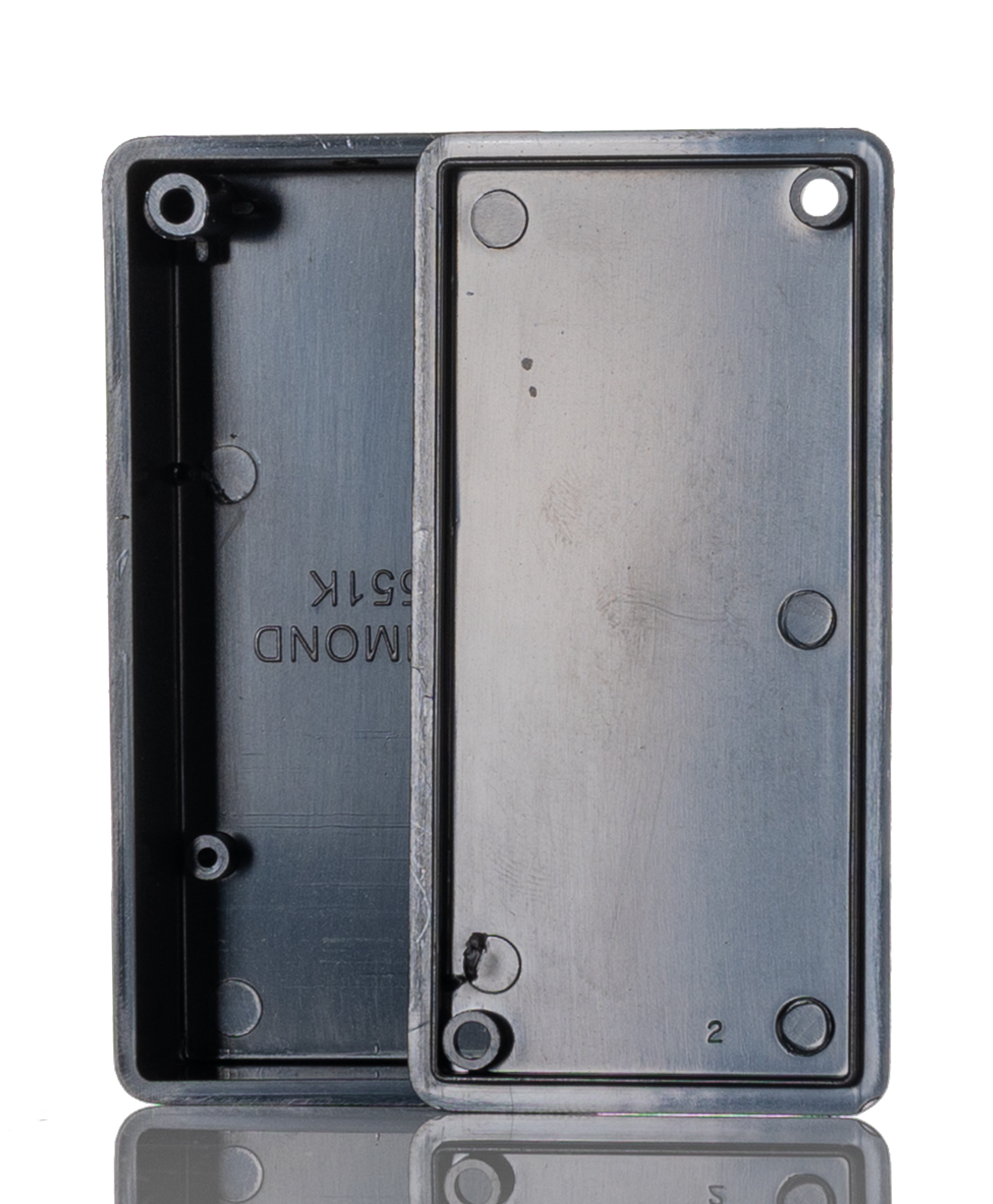 Hammond 1551 Series Black ABS Enclosure, IP54, Flanged, Black Lid, 20 x 80 x 40mm