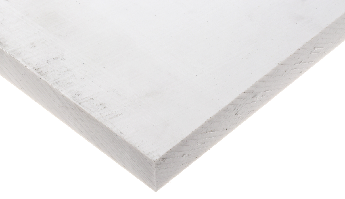 RS PRO White Plastic Sheet, 500mm x 300mm x 20mm