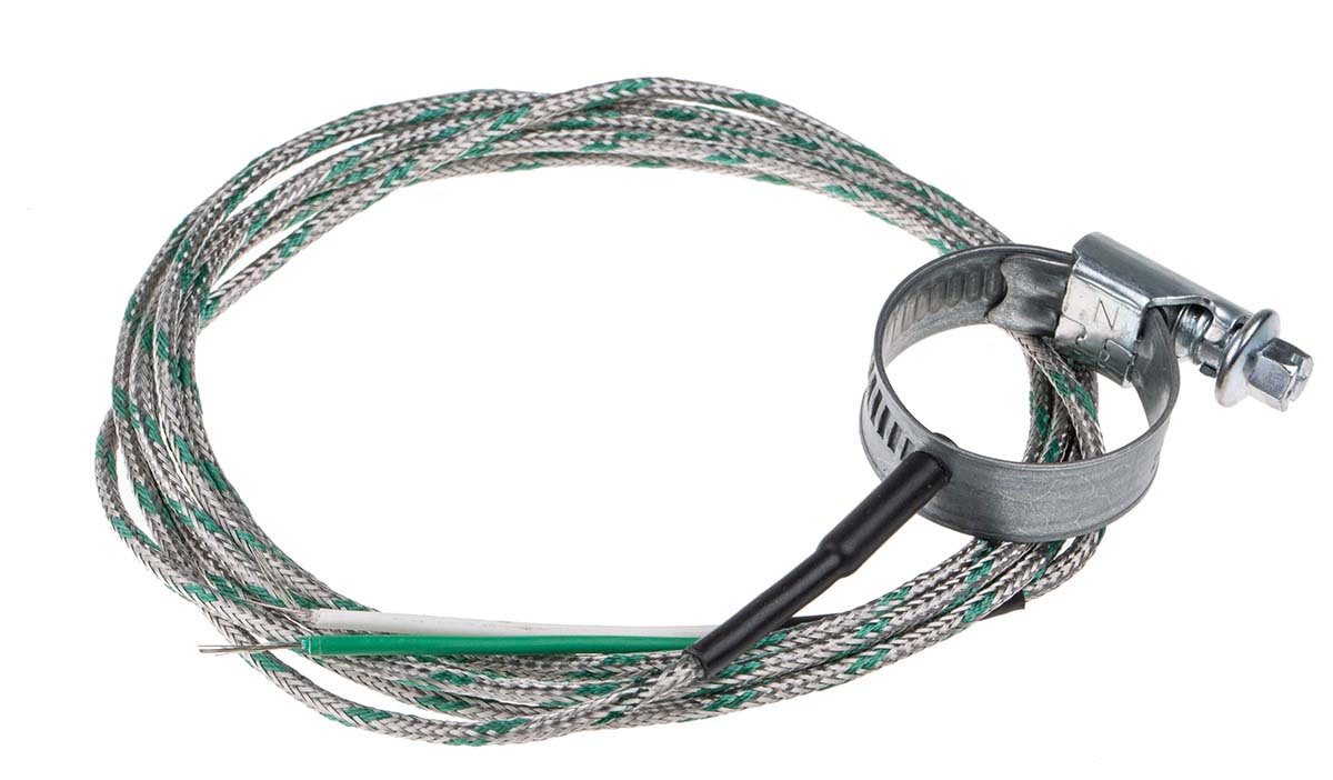 RS PRO Type K Thermocouple 2m Length, 22 → 30mm Diameter → +1100°C