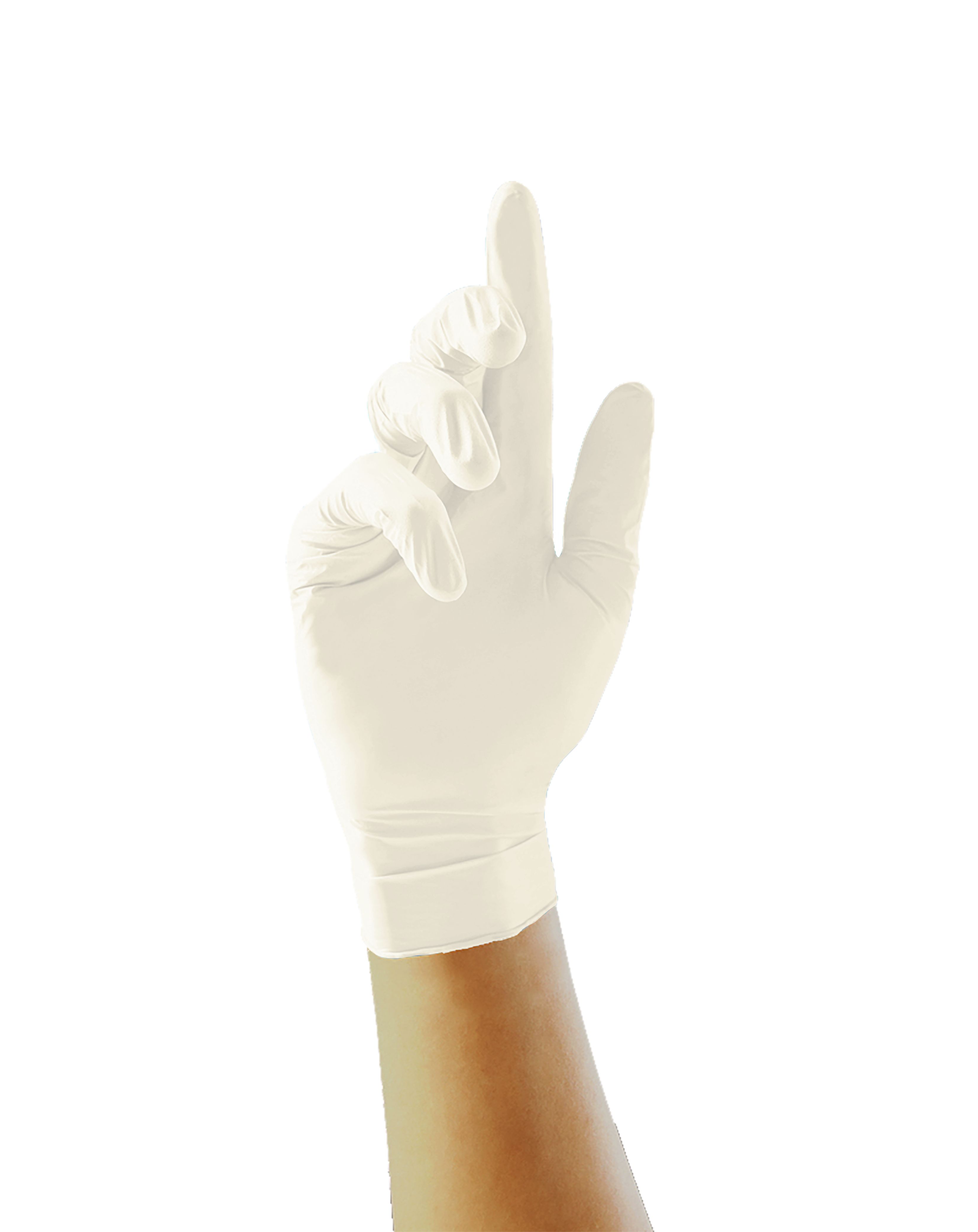 Unigloves Natural Colour Powdered Latex Disposable Gloves, Size 10, XL, 100 per Pack