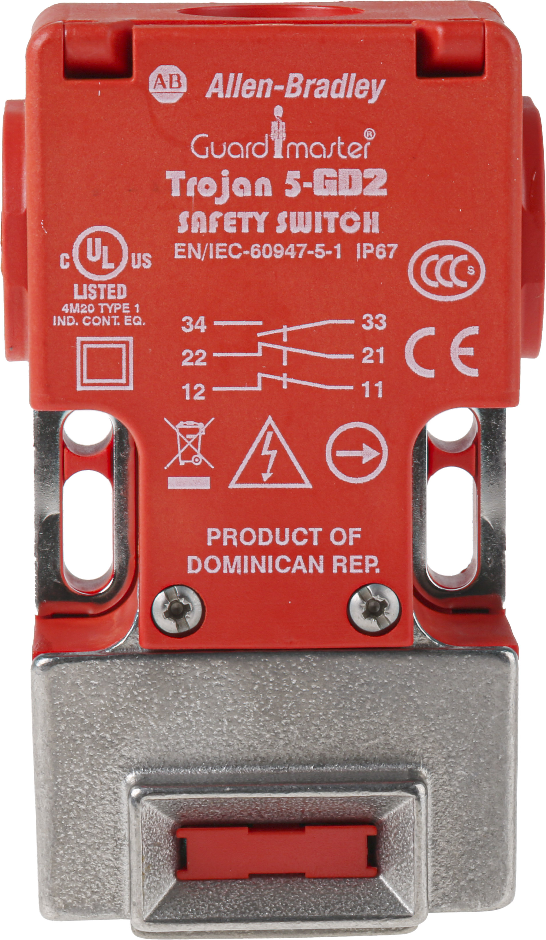 Allen Bradley Guardmaster 440K Safety Interlock Switch, 2NC/1NO, Keyed, Glass Filled PBT