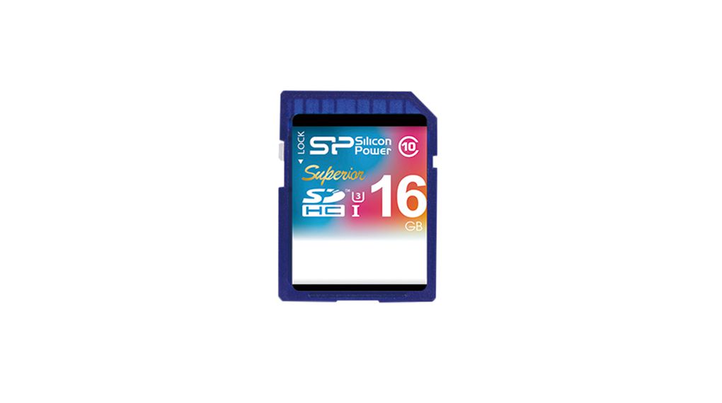 Silicon Power 16 GB SDHC SD Card, UHS-1(U3)