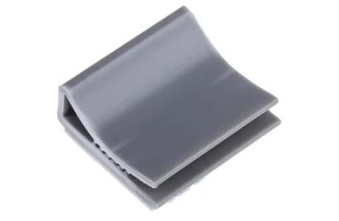 RS PRO Grey PVC Flat cable clamp, 8mm Max. Bundle