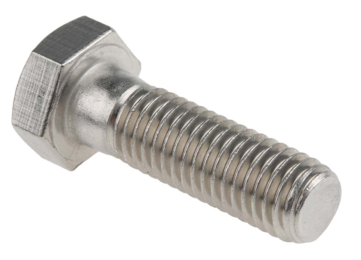 RS PRO Stainless Steel, Hex Bolt, M12 x 40mm