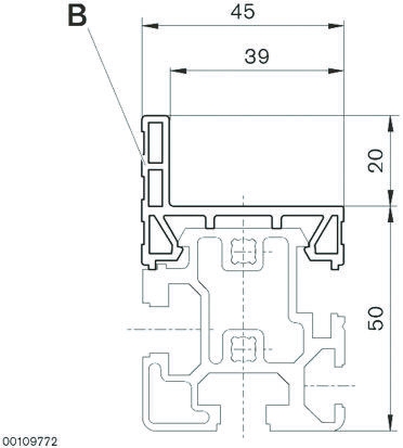 Bosch Rexroth Profile Rail, 3000mm Length x 45mm Width x 70mm Height