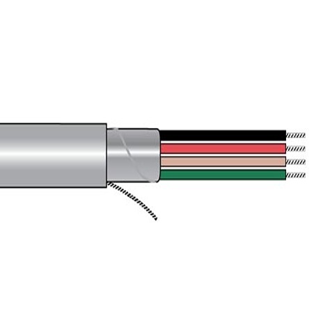 Alpha Wire Alpha Essentials Communication & Control Control Cable, 4 Cores, 0.5 mm² 20 AWG, Screened, 100 ft, Grey