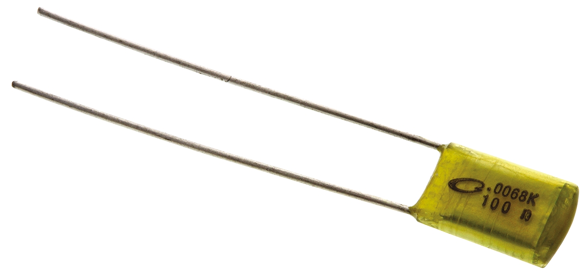 Nichicon YX Polyester Film Capacitor, 100V dc, ±10%, 6.8nF, Radial