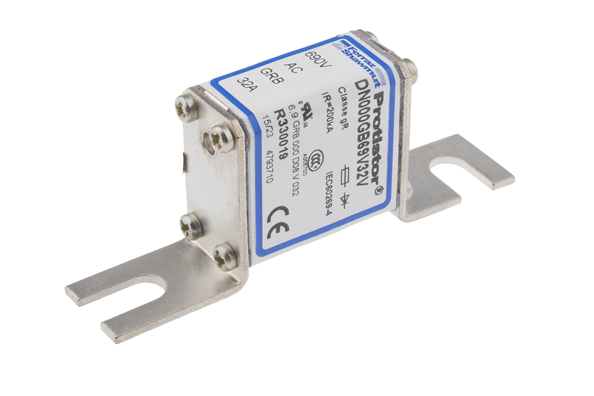 Mersen 32A German Standard Fuse, NH000, 690V ac, 77.5mm