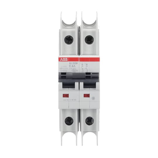 ABB SU 200 M Circuit Breaker, 2P, 4A Curve K, 440V AC, 96V DC, 15 kA Breaking Capacity