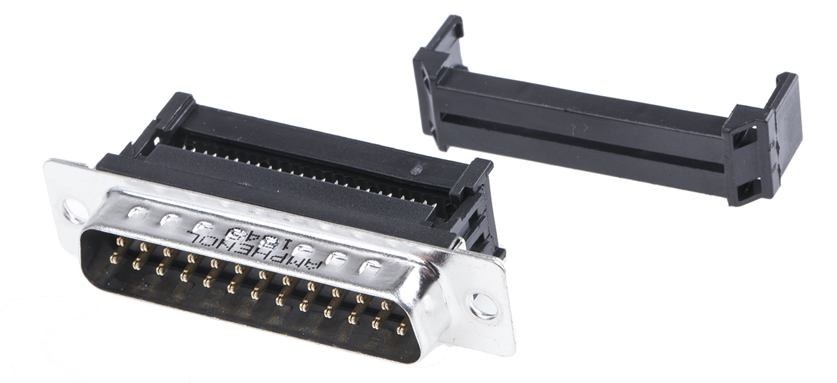 Amphenol Communications Solutions DFR 25 Way Right Angle Cable Mount D-sub Connector Plug, 2.77mm Pitch
