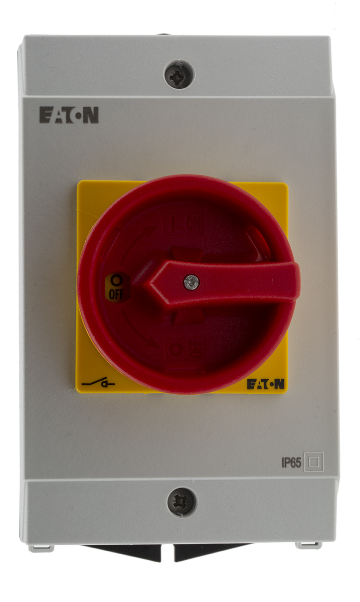 Eaton 3P Pole Surface Mount Isolator Switch - 32A Maximum Current, 15kW Power Rating, IP65