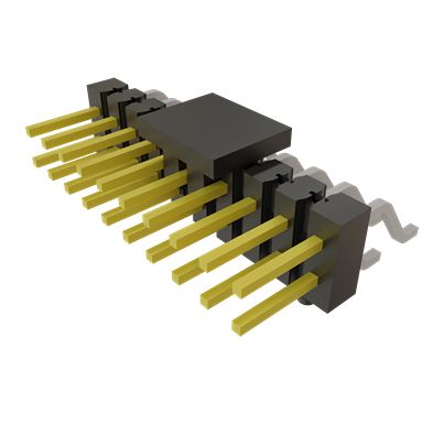 Samtec TSM Series Horizontal Surface PCB Header, 20 Contact(s), 2.54 mm Pitch, 2 Row, Unshrouded